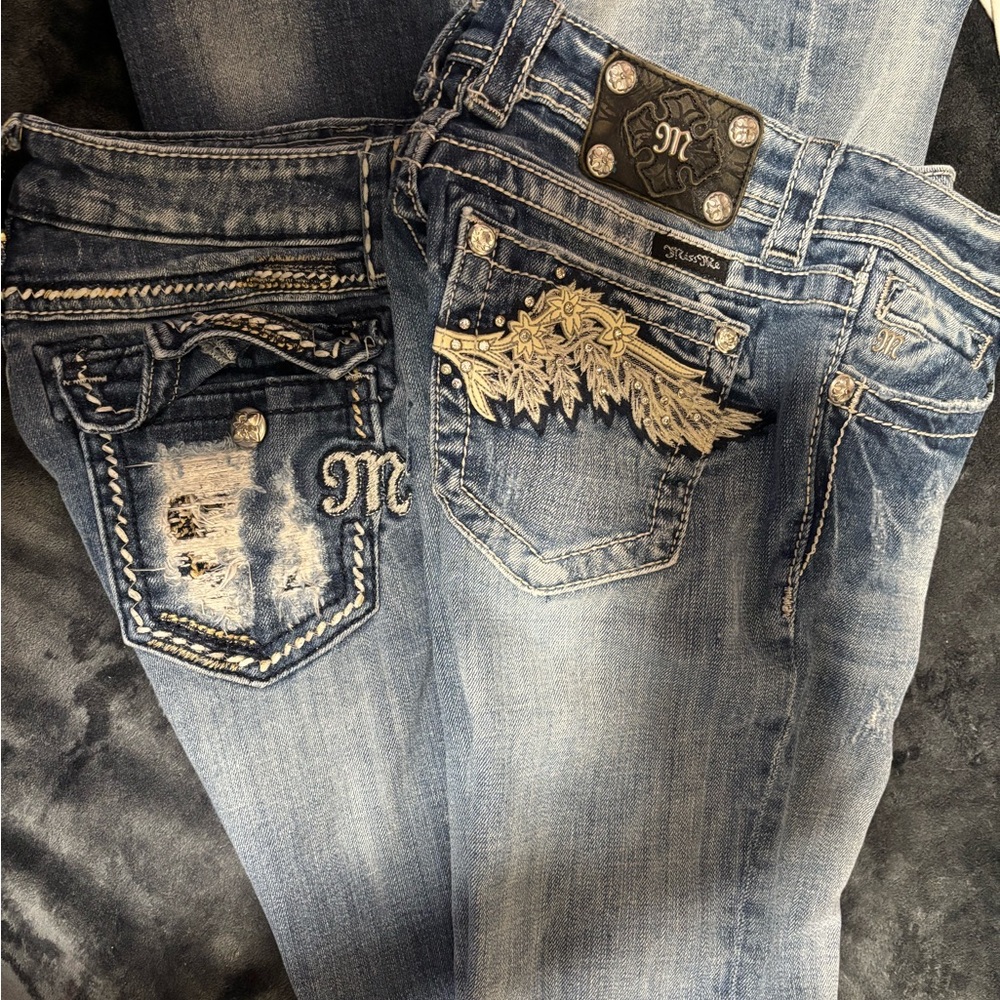 Miss Me Distressed Blue Boot Cut Jeans
